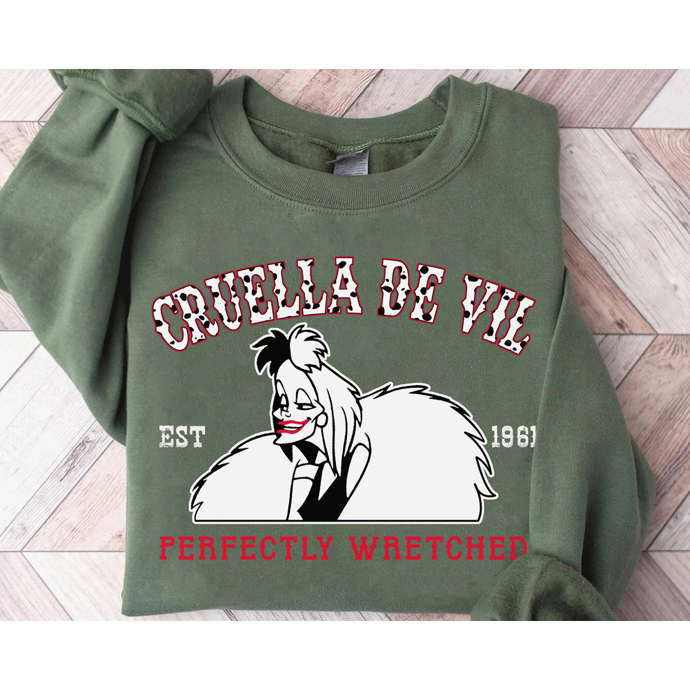 Disney 101 Dalmatians Villains Cruella Perfectly Wretched Shirt, Magic Kingdom Unisex T-shirt Family Birthday Gift Adult Kid Toddler Tee.jpg