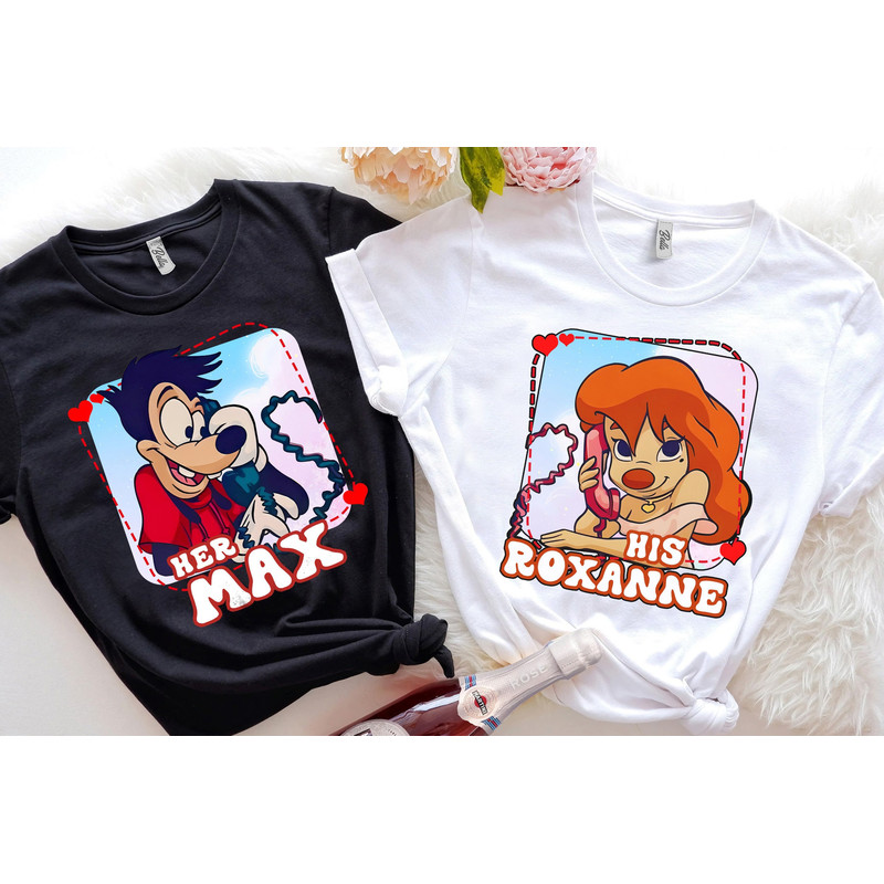 Disney A Goofy Movie Couples Her Max His Roxanne Disney Couples Matching T-Shirt Unisex T-shirt Birthday Shirt Gift For Men Women Toddler.jpg