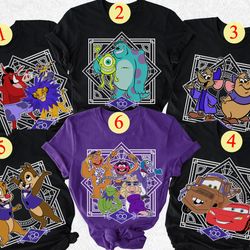 disney all chracters squad 100 years of wonder shirt, disenyland resort wdw holiday unisex