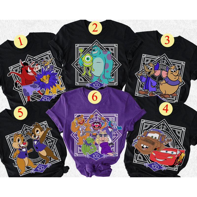 Disney All Chracters Squad 100 Years Of Wonder Shirt, Disenyland Resort WDW Holiday Unisex T-shirt Family Birthday Gift Adult Tee.jpg