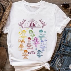 disney encanto characters family tree color portrait shirt, magic kingdom holiday unisex