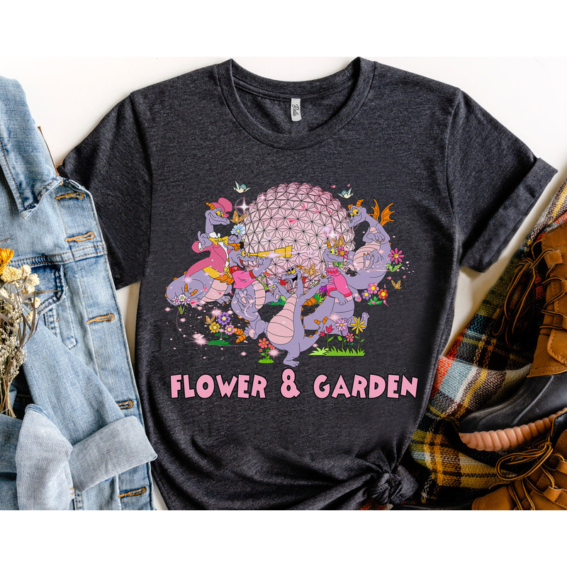 Disney Epcot Flower and Garden Cute Figment Let the Magic Blossom Shirt, Magic Kingdom WDW Unisex T-shirt Family Birthday Gift Adult Tee.jpg