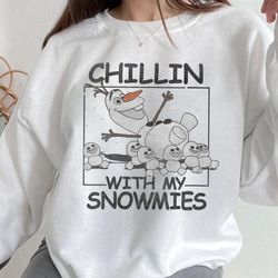 disney frozen olaf chillin with my snowmies portrait shirt, mickeys very merry christmas