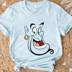 disney funny aladdin genie big face shirt, disneyland vacation, unisex t-shirt family birt