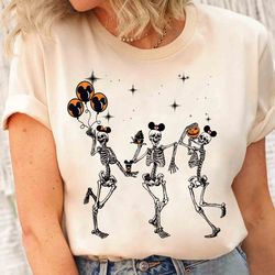 disney halloween party dancing skeleton mickey ears shirt, disneyland family t-shirt, disn