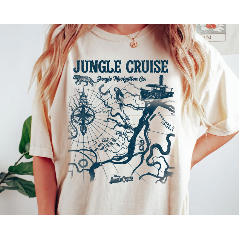 Disney Jungle Cruise Jungle Navigation Co. Map Retro Shirt, Magic Kingdom WDW Holiday Unisex T-shirt Family Birthday Gift Adult Toddler Tee.jpg