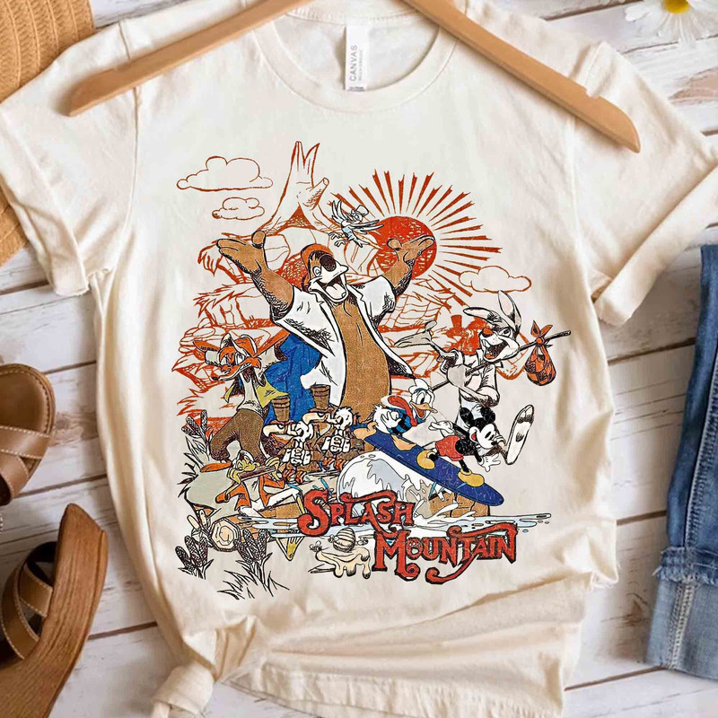 Disney Mickey & Friend Brer Rabbit Bear Fox Splash Mountain Retro Shirt, Magic Kingdom Unisex T-shirt Family Birthday Gift Adult Toddler Tee.jpg