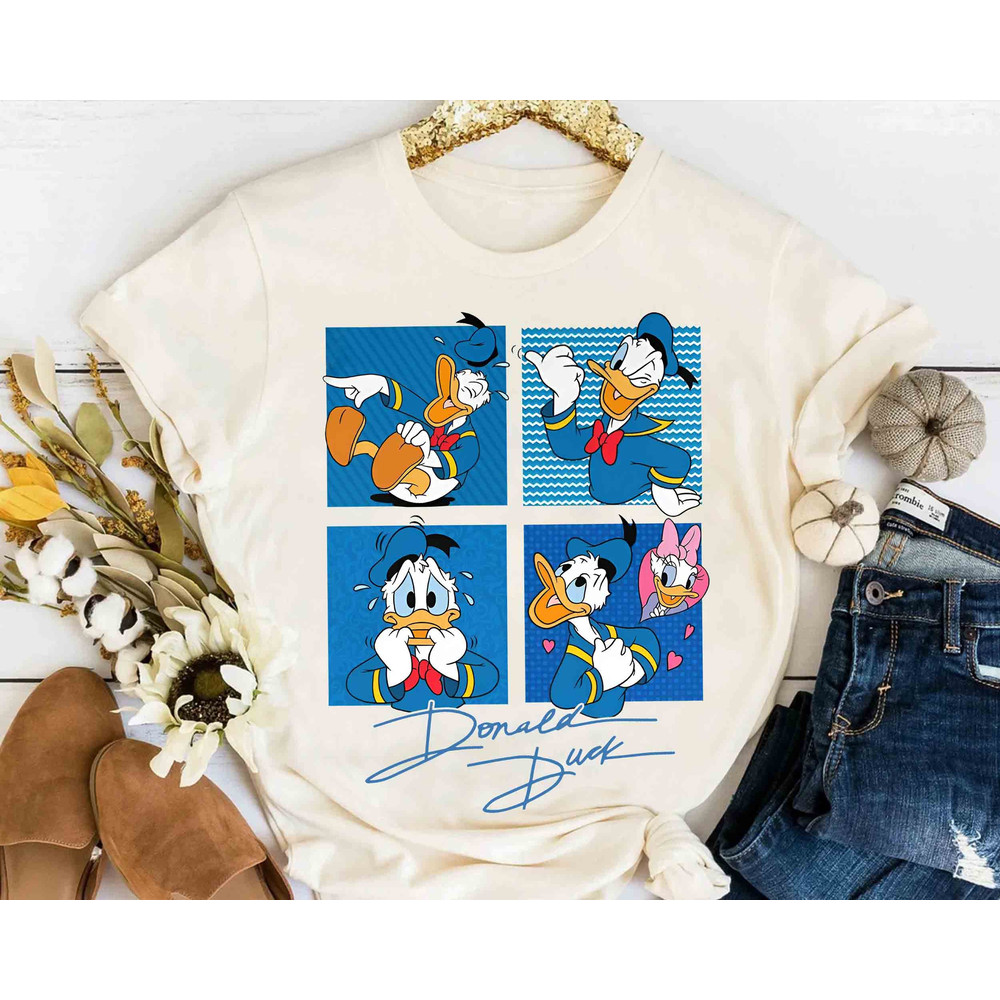 Disney Mickey and Friends Cute Donald Duck Emotion Shirt, Magic Kingdom Holiday Unisex T-shirt Family Birthday Gift Adult Kid Toddler Tee.jpg