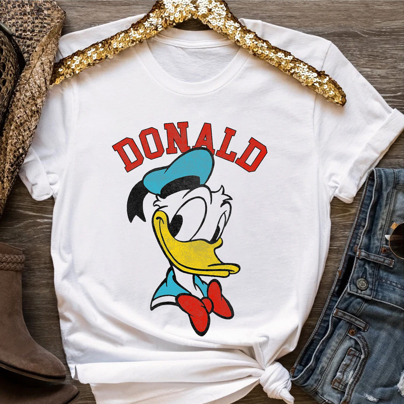 Disney Mickey And Friends Donald Duck Happy Big Face Shirt, Disneyland Vacation, Unisex T-shirt Family Birthday Gift Adult Kid Toddler Tee.jpg