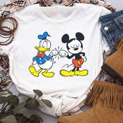 disney mickey mouse and donald duck best friends shirt, disneyland vacation trip, unisex t
