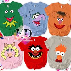 disney muppets show big face costume halloween shirt, gonzo fozzie miss piggy animal beake