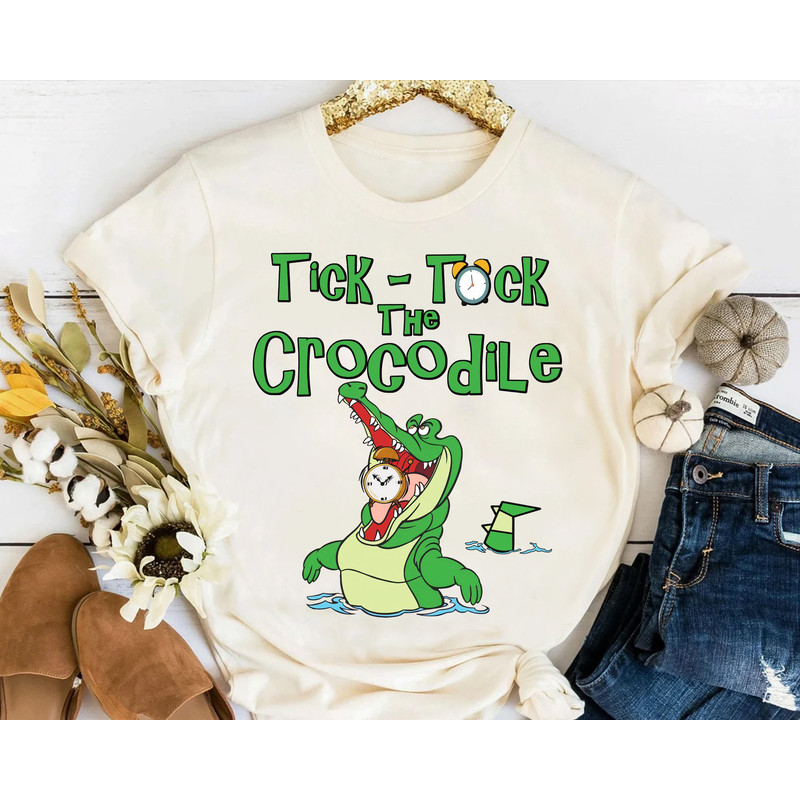 Disney Peter Pan Tick-Tock the Crocodile Neverland Shirt, Magic Kingdom WDW Holiday Unisex T-shirt Family Birthday Gift Adult Toddler Tee.jpg