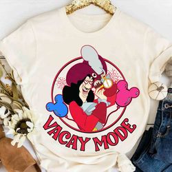 disney peter pan villains captain hook vacay mode balloon shirt, magic kingdom unisex t-s