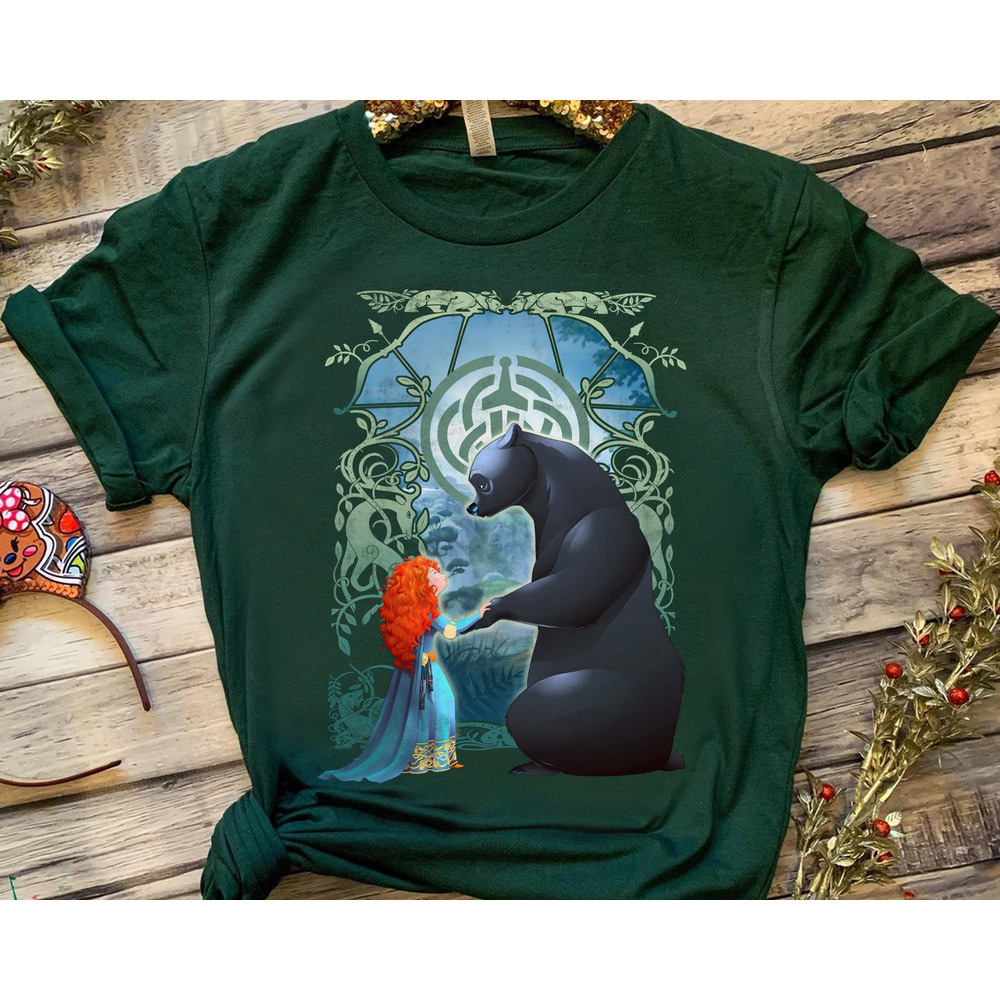 Disney Pixar Brave Merida And Bear Profile Portrait Shirt, Magic Kingdom Holiday Unisex T-shirt Family Birthday Gift Adult Kid Toddler Tee.jpg