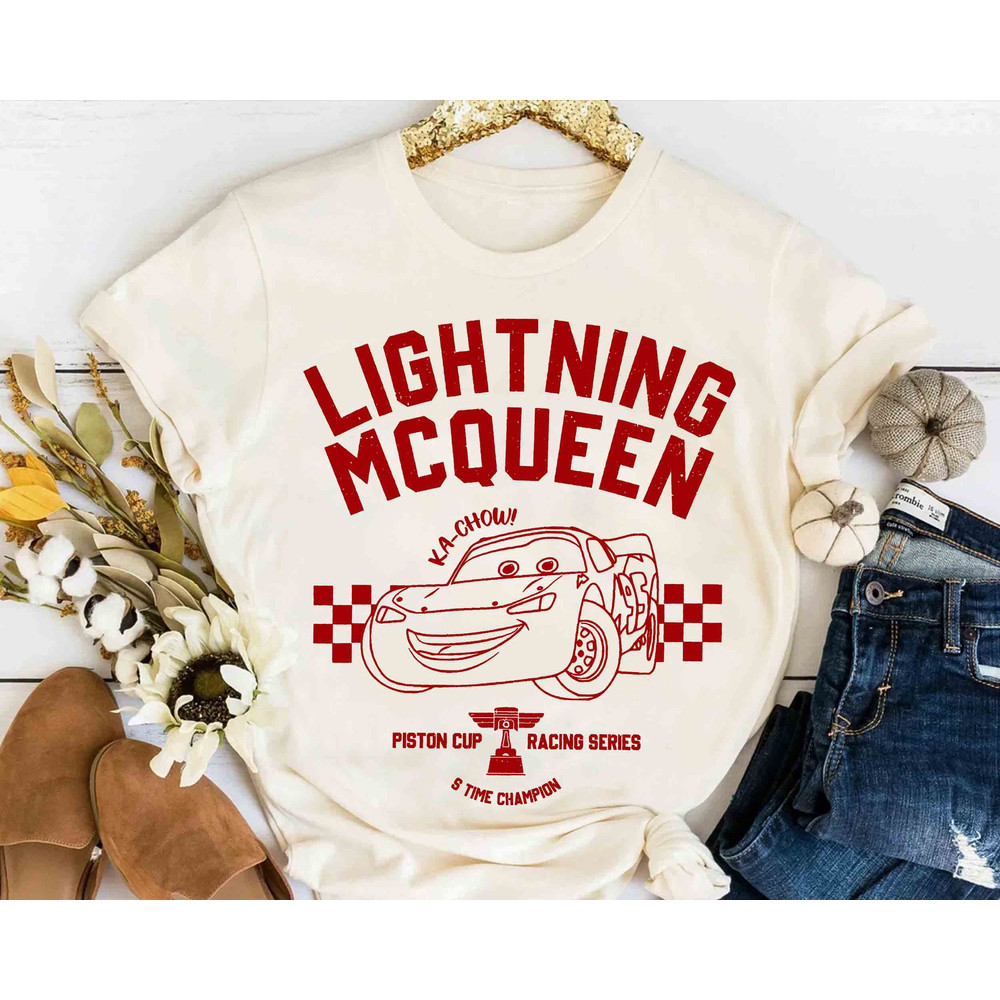 Disney Pixar Cars Lightning McQueen Piston Cup Retro Shirt, Magic Kingdom Holiday Unisex T-shirt Family Birthday Gift Adult Kid Toddler Tee.jpg