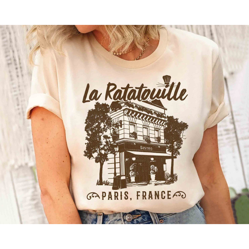 Disney Pixar Ratatouille Paris France Vintage Restaurant Shirt, Disneyland Trip, Unisex T-shirt Family Birthday Gift Adult Kid Toddler Tee.jpg