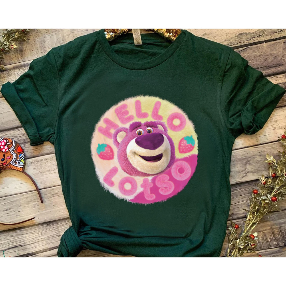 Disney Pixar Toy Story Cute Hello Lotso Bear Strawberry Shirt, Magic Kingdom Holiday Unisex T-shirt Family Birthday Gift Adult Toddler Tee.jpg