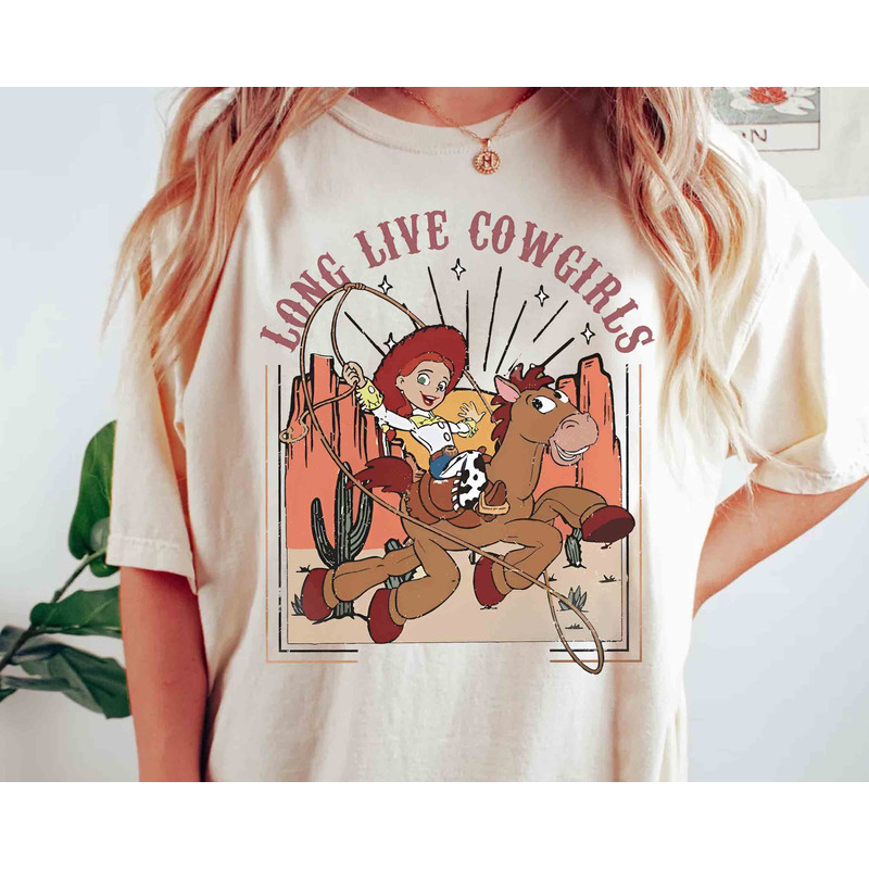 Disney Pixar Toy Story Jessie Bullseye Long Live Cowgirls Shirt, Magic Kingdom Unisex T-shirt Family Birthday Gift Adult Kid Toddler Tee.jpg