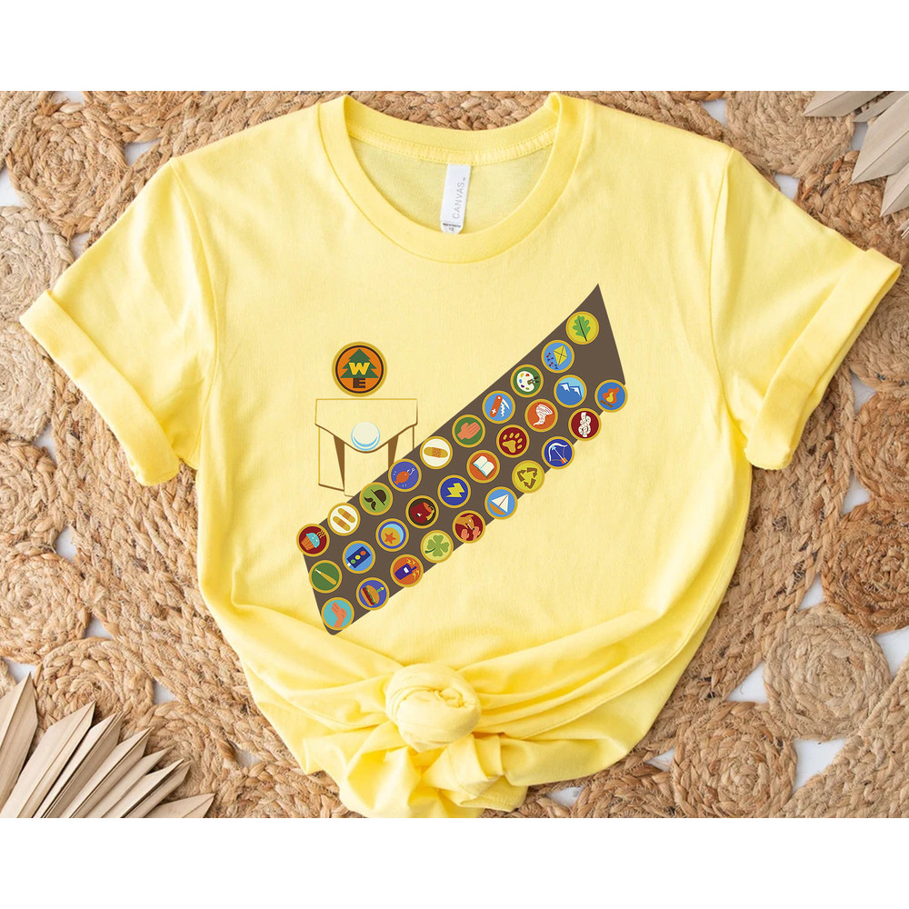 Disney Pixar Up Russell Patches Custom Cosplay Shirt, Magic Kingdom Holiday Trip Unisex T-shirt Family Birthday Gift Adult Kid Toddler Tee.jpg