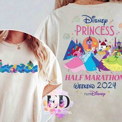 disney princess half marathon weekend 2024 t-shirt, rundisney tiana ariel elsa rapunzel ru