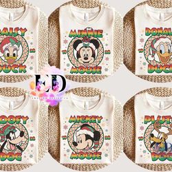 disney santa mickey and friends christmas 1928 matching t-shirt, mickeys very merry xmas