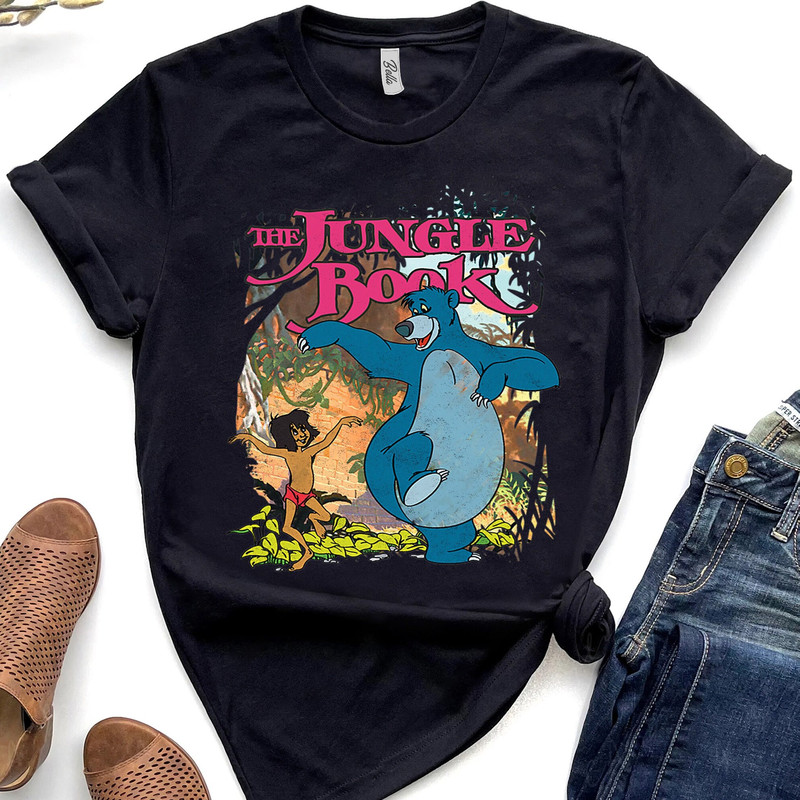 Disney The Jungle Book Mowgli & Baloo Dancing Friends Unisex T-shirt Birthday Shirt Gift For Men Women Kid Hoodie Sweatshirt Toddler Shirt.jpg