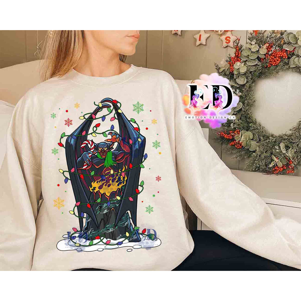 Disney Villains Chernabog Portrait Christmas Light T-shirt, Walt Disney Fantasia Xmas Tee, Mickey's Very Merry Disneyland Vacation Trip Gift.jpg
