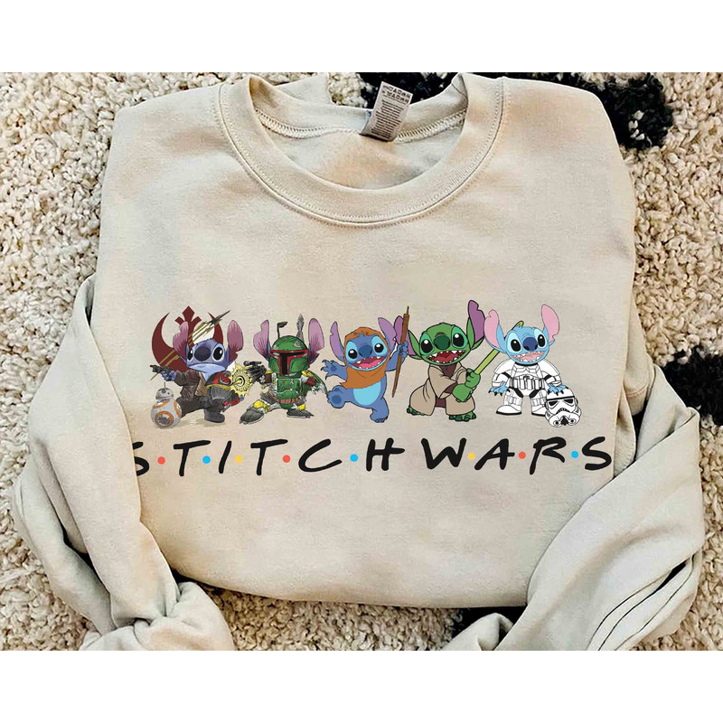 Funny Stitch Custom Star Wars Characters Vader Boba Fett Shirt, Galaxy's Edge Holiday Unisex T-shirt Family Birthday Gift Adult Toddler Tee.jpg