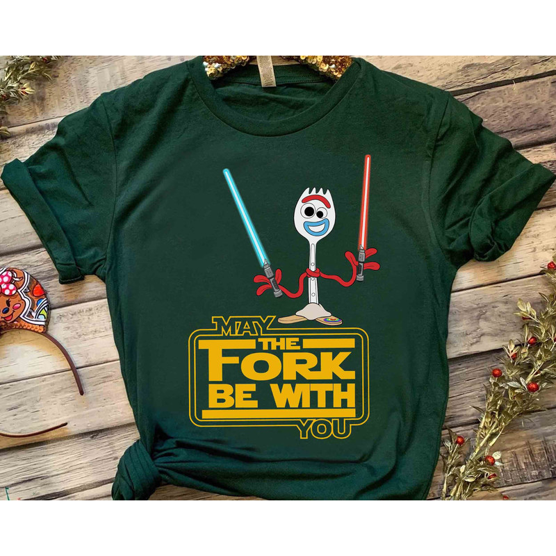 Funny Toy Story Forky May The Fork Be With You Star Wars Shirt, Galaxy's Edge Unisex T-shirt Family Birthday Gift Adult Kid Toddler Tee.jpg