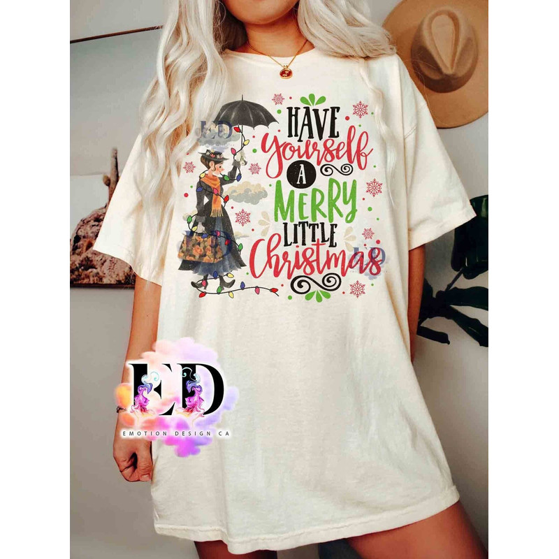 Have Yourself a Merry Little Christmas Mary Poppins T-shirt, Disney Mickey's Very Merry Xmas Light Tee, Disneyland Vacation Family Gift.jpg