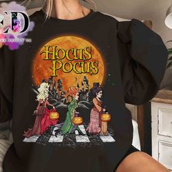 hocus pocus sanderson sisters abbey road pumpkin shirt, disney witch scary movie tee, disn