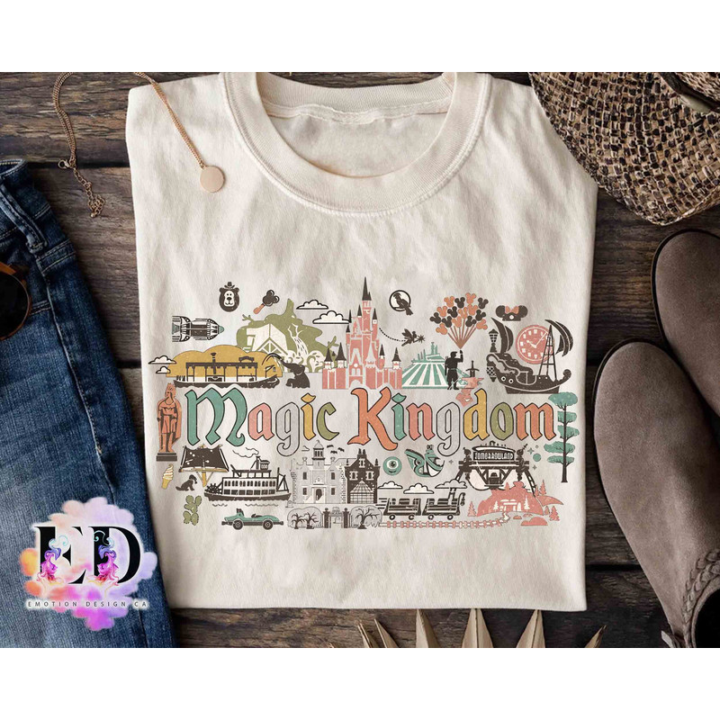 Magic Kingdom Park Happiest Place on Earth Retro T-shirt, Disney Epcot Center Figment Dragon Tee, Magic Kingdom Family Vacation 2024 Gift.jpg