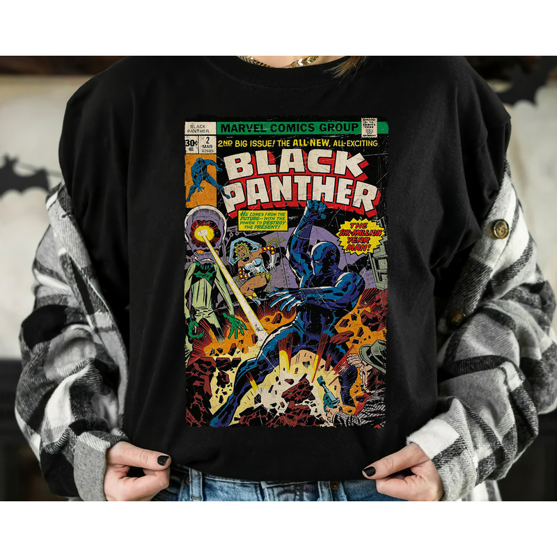 Marvel Black Panther Vintage Comic Book Wakanda Forever Unisex T-shirt Birthday Shirt Gift For Men Women Kid Hoodie Sweatshirt Toddler Shirt.jpg