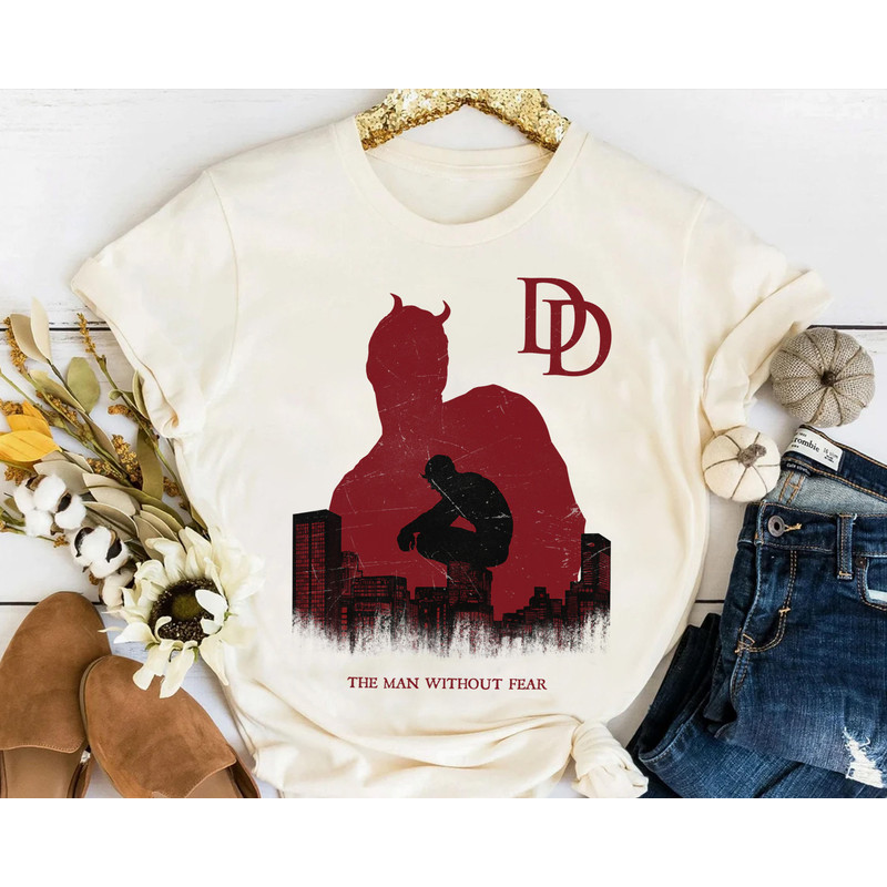 Marvel Daredevil A Man Without Fear Is Broken Within Shirt, MCU Universe Fans Gift Unisex T-shirt Family Birthday Gift Adult Kid Toddler Tee.jpg