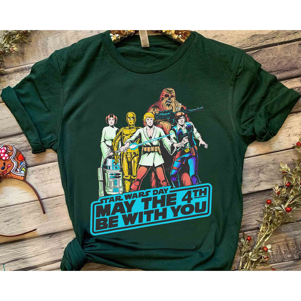 May The 4th Be With You Characters Squad Star Wars Day Poster Shirt, Galaxy's Edge Unisex T-shirt Family Birthday Gift Adult Kid Toddler Tee.jpg