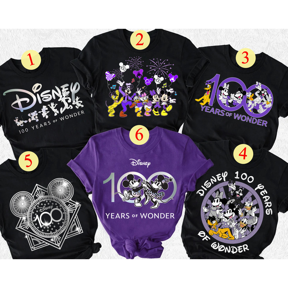 Mickey Mouse and Friends Disney 100 Years Of Wonder Shirt, Disneyland WDW Holiday Unisex T-shirt Family Birthday Gift Adult Kid Toddler Tee.jpg