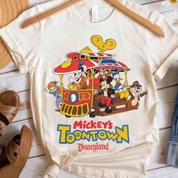 mickeys toontown mickey mouse and friends retro shirt, wdw disneyland park magic kingdom