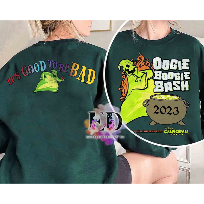Oogie Boogie Bash 2024 It's Good To Be Bad Shirt, Disney Nightmare before Christmas Tee, Mickey's Not So Scary Halloween Family Party Gift.jpg