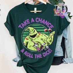 oogie boogie take a chance and roll the dice shirt, disney nightmare before christmas jack