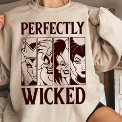 perfectly wicked disney villains halloween shirt, mickeys not so scary party matching tee