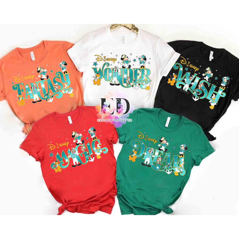 Personalized Disney Cruise Line Mickey and Friends T-shirt, Custom Disney Magic Wonder Fantasy Wish Dream Ship Matching Tee, Family Gift.jpg