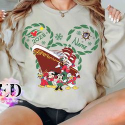 personalized disney mickey and friends very merrytime cruises xmas t-shirt, custom mickey