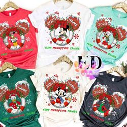 personalized disney mickey and friends very merrytime cruises xmas t-shirt, custom mickey