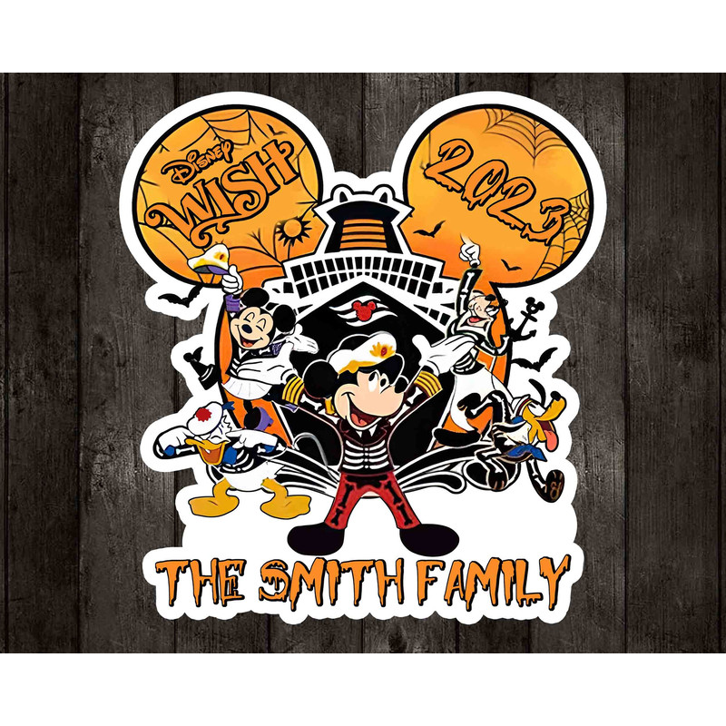 Personalized Mickey and Friends Halloween Magnets Cruise Ship Stateroom Doors, Disney Cruise Line On The High Seas Magnet Family Trip Gift.jpg
