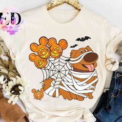 pixar up dug dog mummy mickey balloon halloween costume t-shirt, disney mickeys not so sc