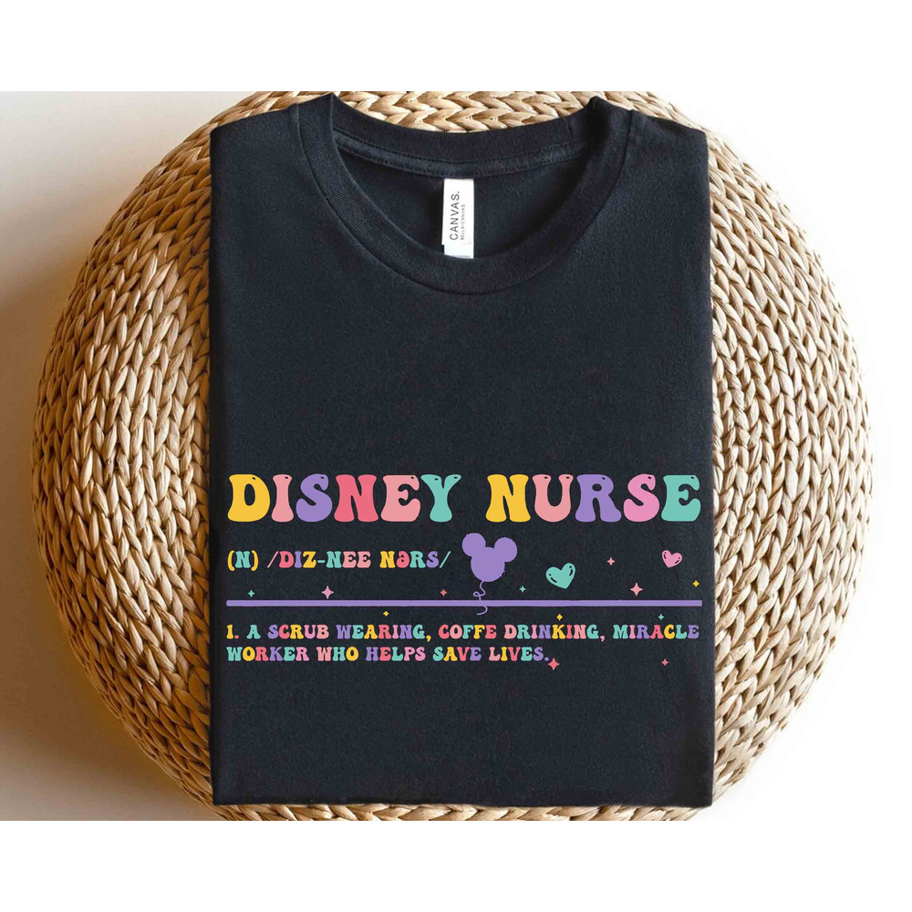 Retro Disney Mickey Mouse Nurse Custom Shirt, Nurse's Day 2024 Ideas WDW Magic Kingdom Unisex T-shirt Family Birthday Gift Adult Kid Tee.jpg