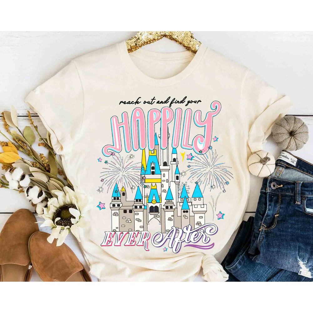 Retro Disney Reach Out And Find Your Happily Ever After Comeback Tour Shirt, Magic Kingdom Unisex T-shirt Family Birthday Gift Adult Kid Tee.jpg