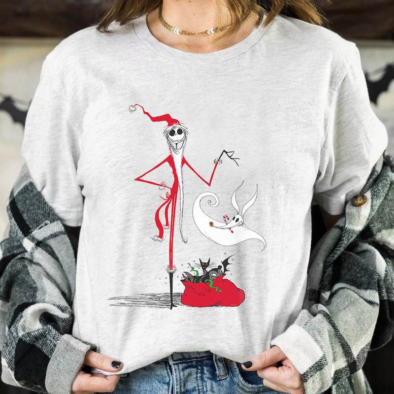 Retro Nightmare Before Christmas Jack Skellington Santa Claus and Presents Sweatshirt, Disney Xmas Light T-shirt, Disneyland Vacation Gift.jpg