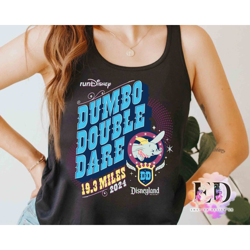 runDisney Dumbo 19.3 Miles Marathon Weekend 2024 T-shirt, Disney Elephant Runner Tee, WDW Magic Kingdom Disneyland Family Vacation Gift.jpg