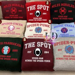 spider-man across the spider-verse all characters group sweatshirt, mcu fans gift, unisex